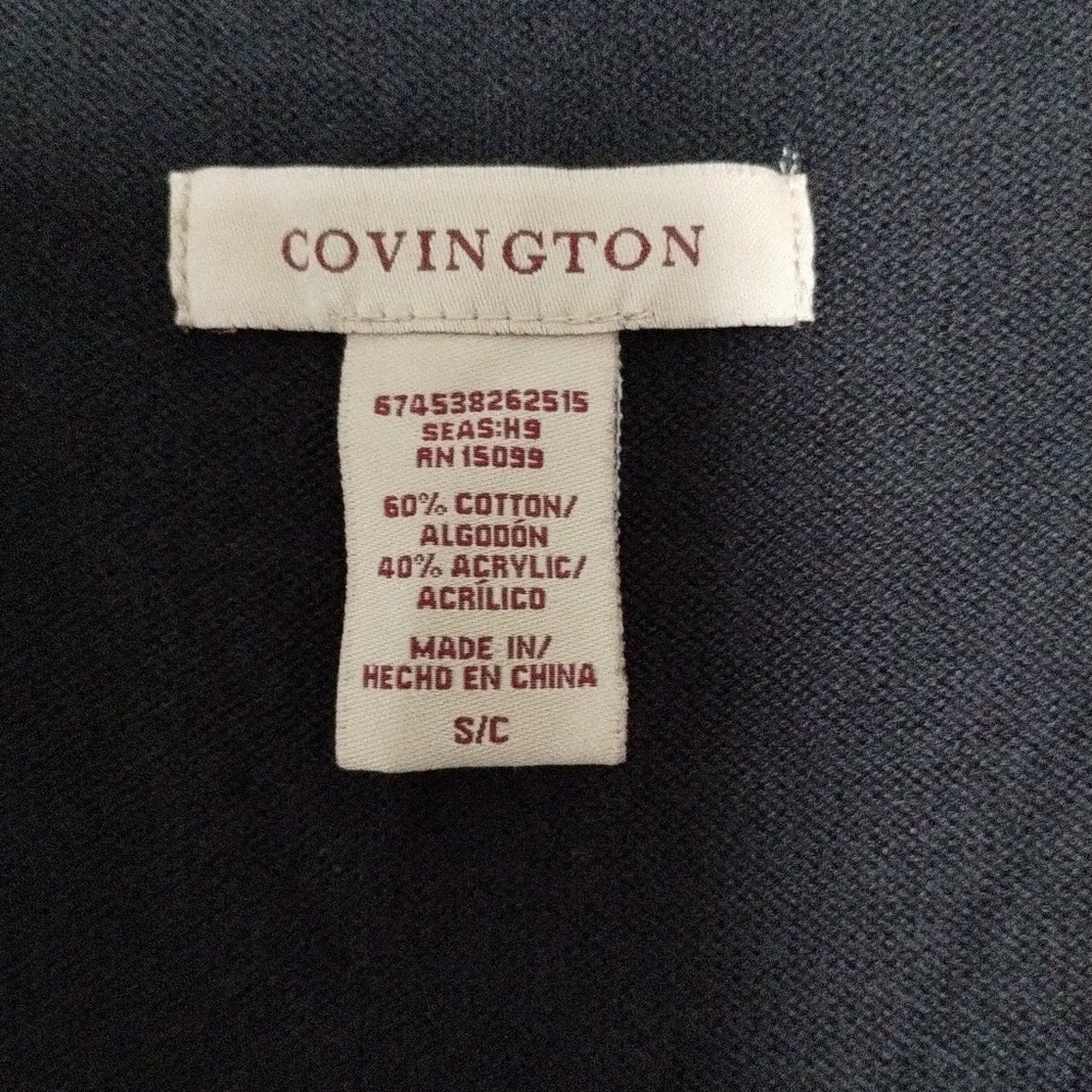 Covington Black Short Sleeve Button Down Cardigan Size S - Picture 4 of 4